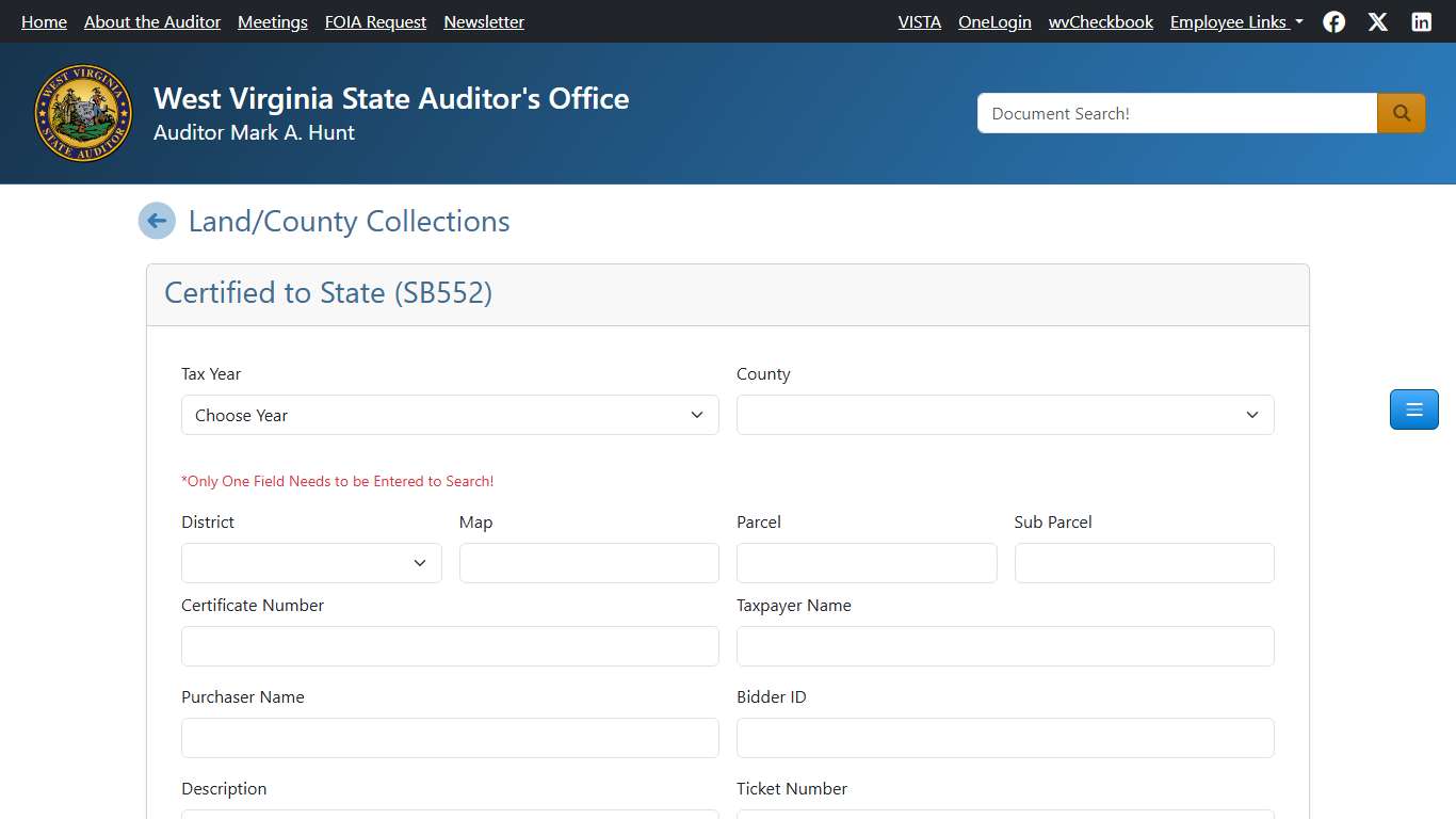 Land/County Collections - wvsao.gov